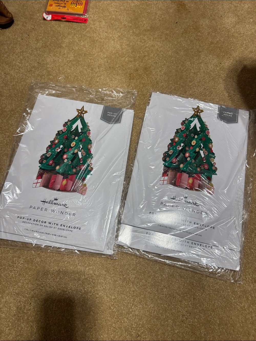 Set a four Hallmark Christmas pop-up card